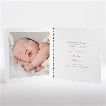 Faire-part naissance mon panda - Intérieur du faire-part