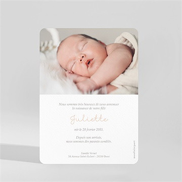 Faire-part naissance mon panda portrait - Dos du faire-part