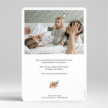 Carte de voeux boutique de noël - Dos de la carte