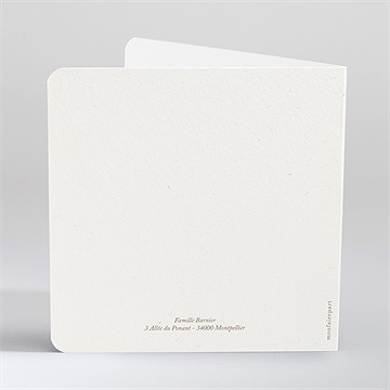 Faire-part naissance renard automne - Dos du faire-part