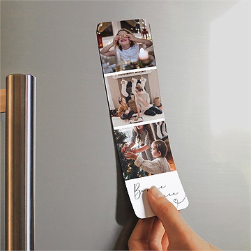 Carte de voeux happy new year magnet - Mise en situation