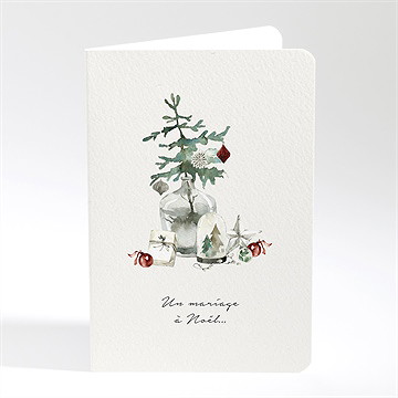 Faire-part mariage en hiver plié