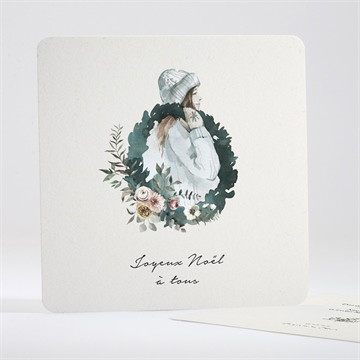 Carte de voeux couronne d'hiver