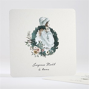 Carte de voeux couronne d'hiver