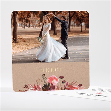 Remerciement mariage floral