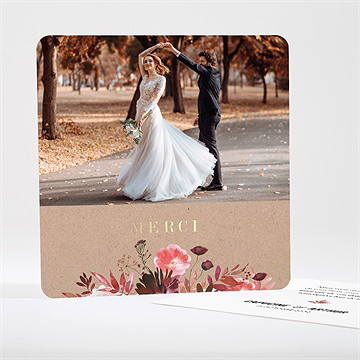 Remerciement mariage floral