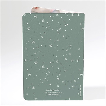 Faire-part naissance flocons de neige - Dos du faire-part