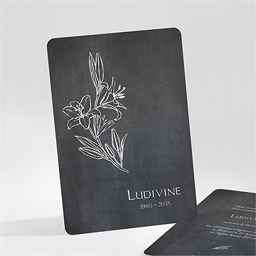 Faire-part décès lys