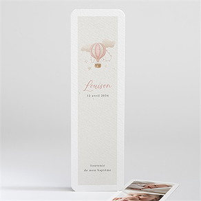Signet baptême la montgolfière