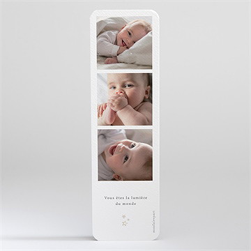 Signet baptême la montgolfière - Dos du signet