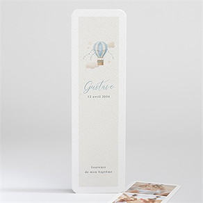 Signet baptême ma montgolfière