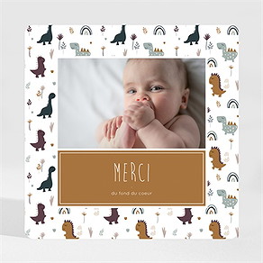 Remerciement naissance dinosaures magnet