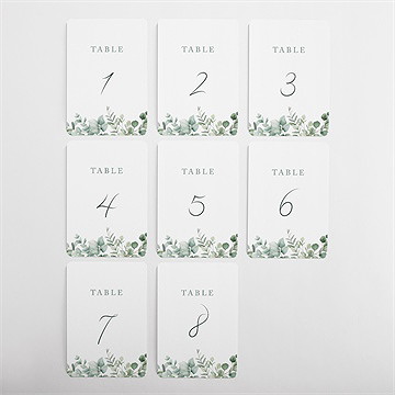 Numéro de table mariage lyrisme - Vue d'ensemble