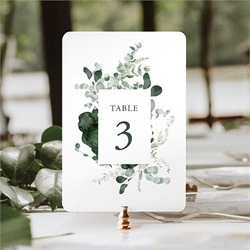 Numéro de table mariage tendre murmure - Mise en situation