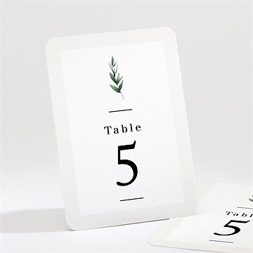 Numéro de table mariage emeraude