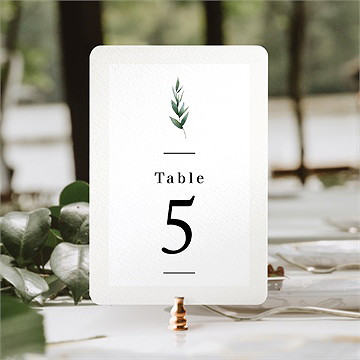 Numéro de table mariage emeraude - Mise en situation