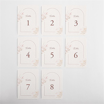 Numéro de table mariage poésie boheme - Vue d'ensemble