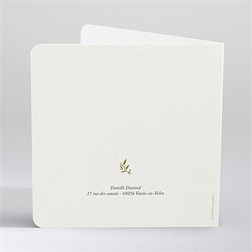 Faire-part naissance le conte du renard - Dos du faire-part