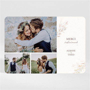 Remerciement mariage poésie boheme magnet