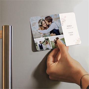 Remerciement mariage poésie boheme magnet - Mise en situation