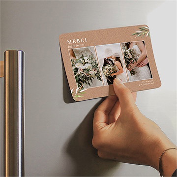 Remerciement mariage provençal magnet - Mise en situation