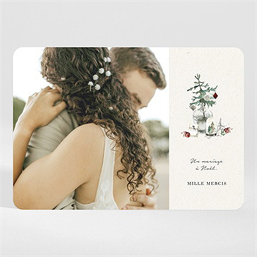 Remerciement mariage en hiver magnet