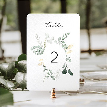 Numéro de table mariage pastel - Mise en situation