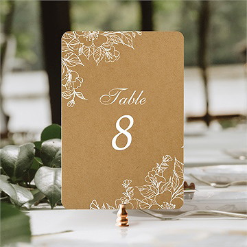 Numéro de table mariage belle découverte - Mise en situation