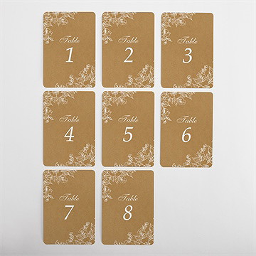 Numéro de table mariage belle découverte - Vue d'ensemble