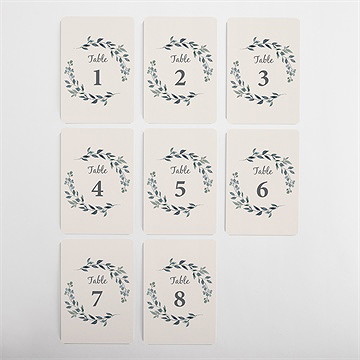 Numéro de table mariage bel eclat - Vue d'ensemble