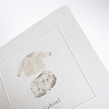 Faire-part naissance bébé garçon - Détail du faire-part