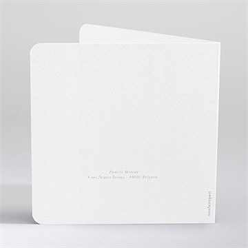 Faire-part naissance bébé garçon - Dos du faire-part