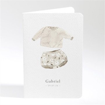 Carte pliée - portrait