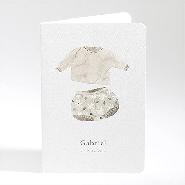 Faire-part naissance bébé garçon plié