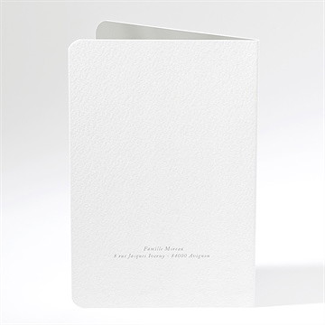 Faire-part naissance bébé garçon plié - Dos du faire-part