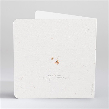 Faire-part naissance bébé fille - Dos du faire-part