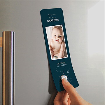 Signet baptême mon passeport bapteme magnet - Mise en situation