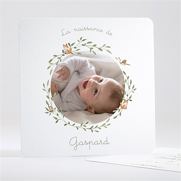 Faire-part naissance famille renard
