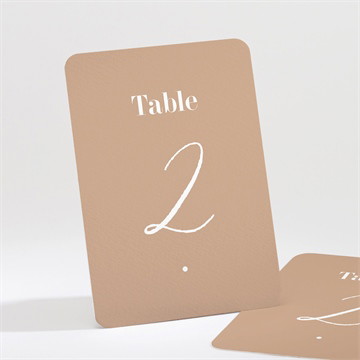 Numéro de table mariage engagés