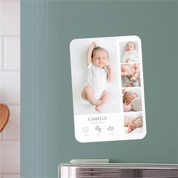Faire-part naissance le photomaton magnet