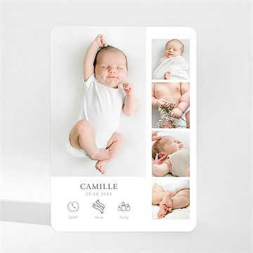 Faire-part naissance le photomaton magnet - Mise en situation