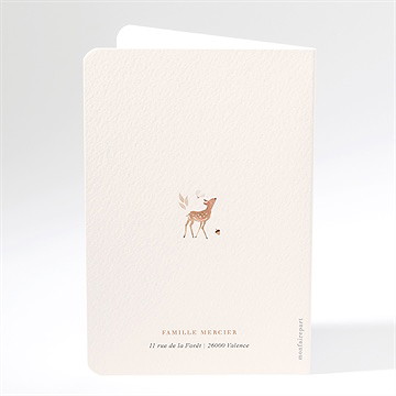 Faire-part naissance ronde de la forêt - Dos du faire-part