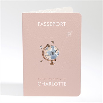 Faire-part naissance passeport fille