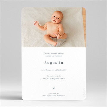 Faire-part naissance multi photo - Dos du faire-part