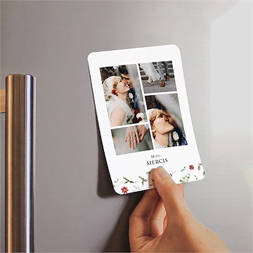 Remerciement mariage ronde fleurie - Mise en situation