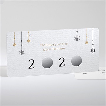 Carte de voeux à gratter - Mise en situation