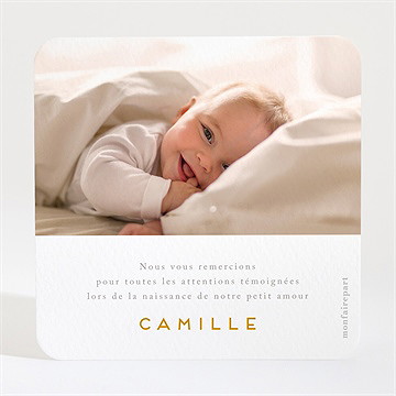 Remerciement naissance savane - Dos de la carte