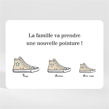 Carte annonce grossesse les p'tites chaussures magnet