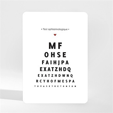 Carte annonce grossesse test ophtalmologique magnet