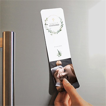 Signet baptême l'eucalyptus magnet - Mise en situation